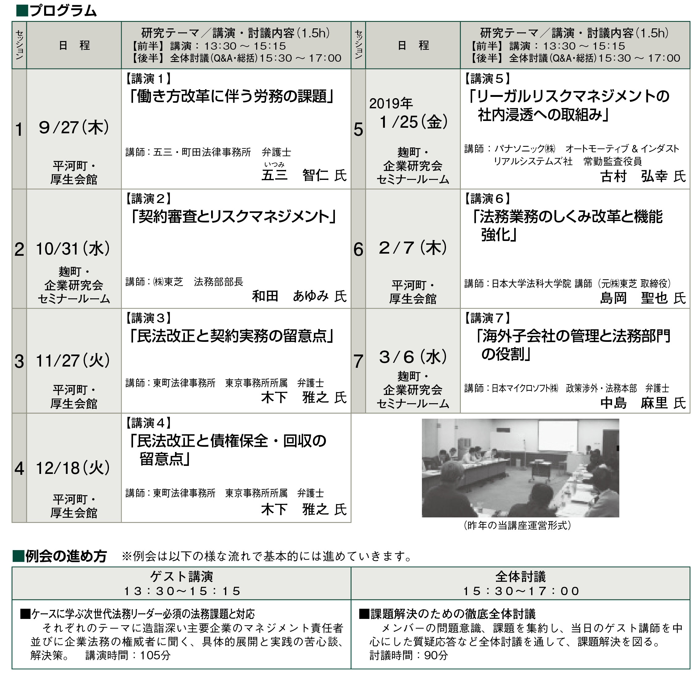 次世代法務リーダー養成講座 一般社団法人企業研究会